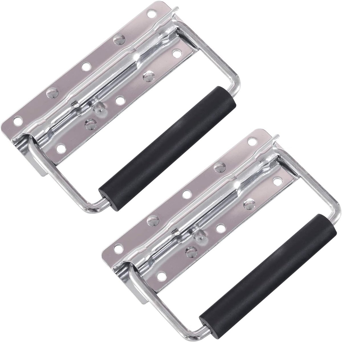 Krat handgreep set van 2 - veer gemonteerd - 12,5 x 4 cm - robuust en comfortabel transport - ShopVlot