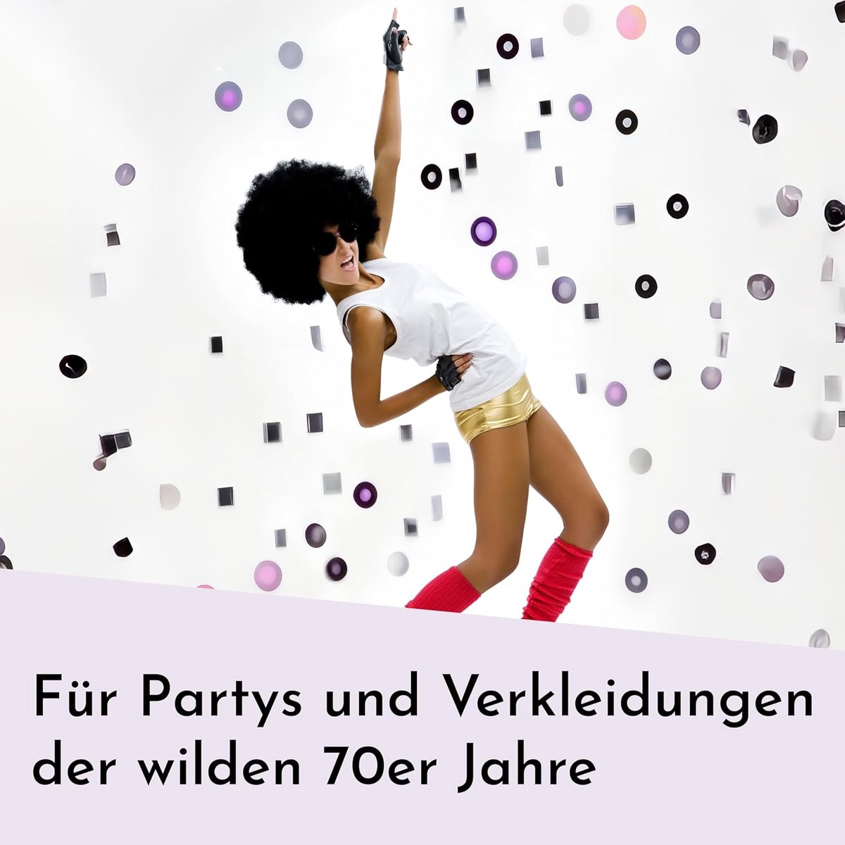 Afrokapsel Krullend Haar - Zwart - Retro look - Ideaal voor themafeesten - ShopVlot