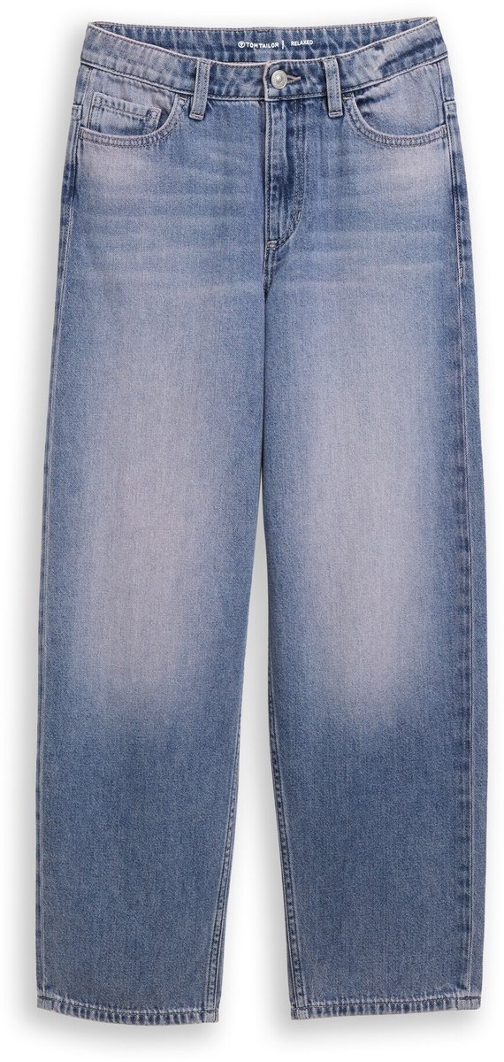 Tom Tailor - Relaxed skater-jeans - Maat 164 - Tinted Blue Denim