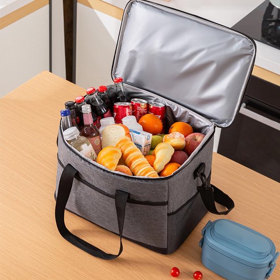 Geïsoleerde picknick- en kampeertas van 18 liter, gemaakt van waterdicht Oxford-doek, geschikt als lunchtas geschikt voor in de auto of als koeltas. — afbeelding 4