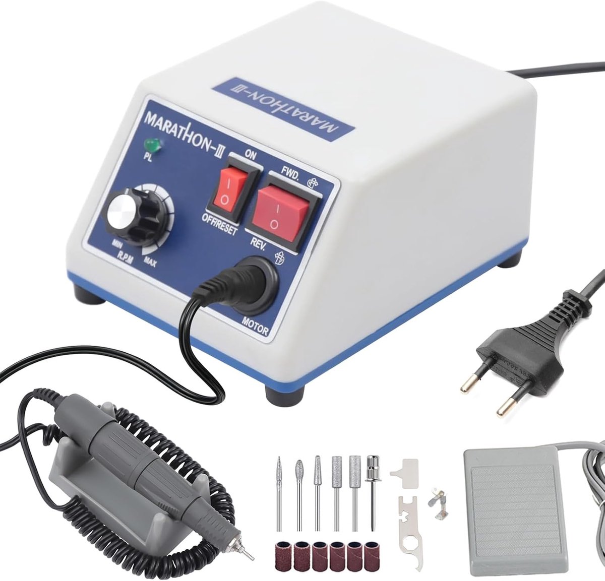 Laboratorium micromotor 0-35000 omw/min - elektrische micromotor - duurzaam materiaal - ideaal voor polijsten - m-winkel