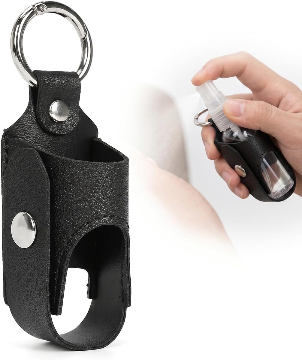 Tas voor asma inhalator - stof met karabijnhaak - harde bescherming - veilig transport op reis - ShopVlot