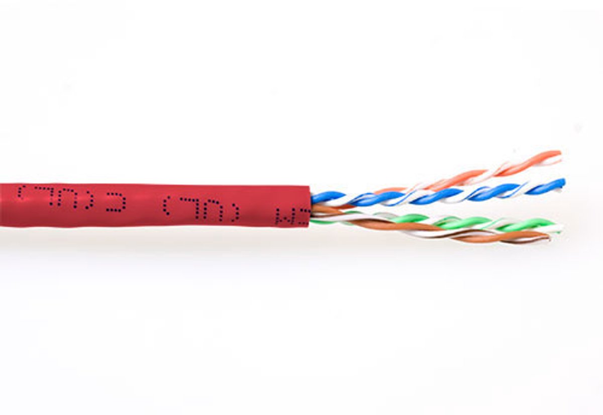 Patchkabel CAT6 UTP soepel rol 305M rood