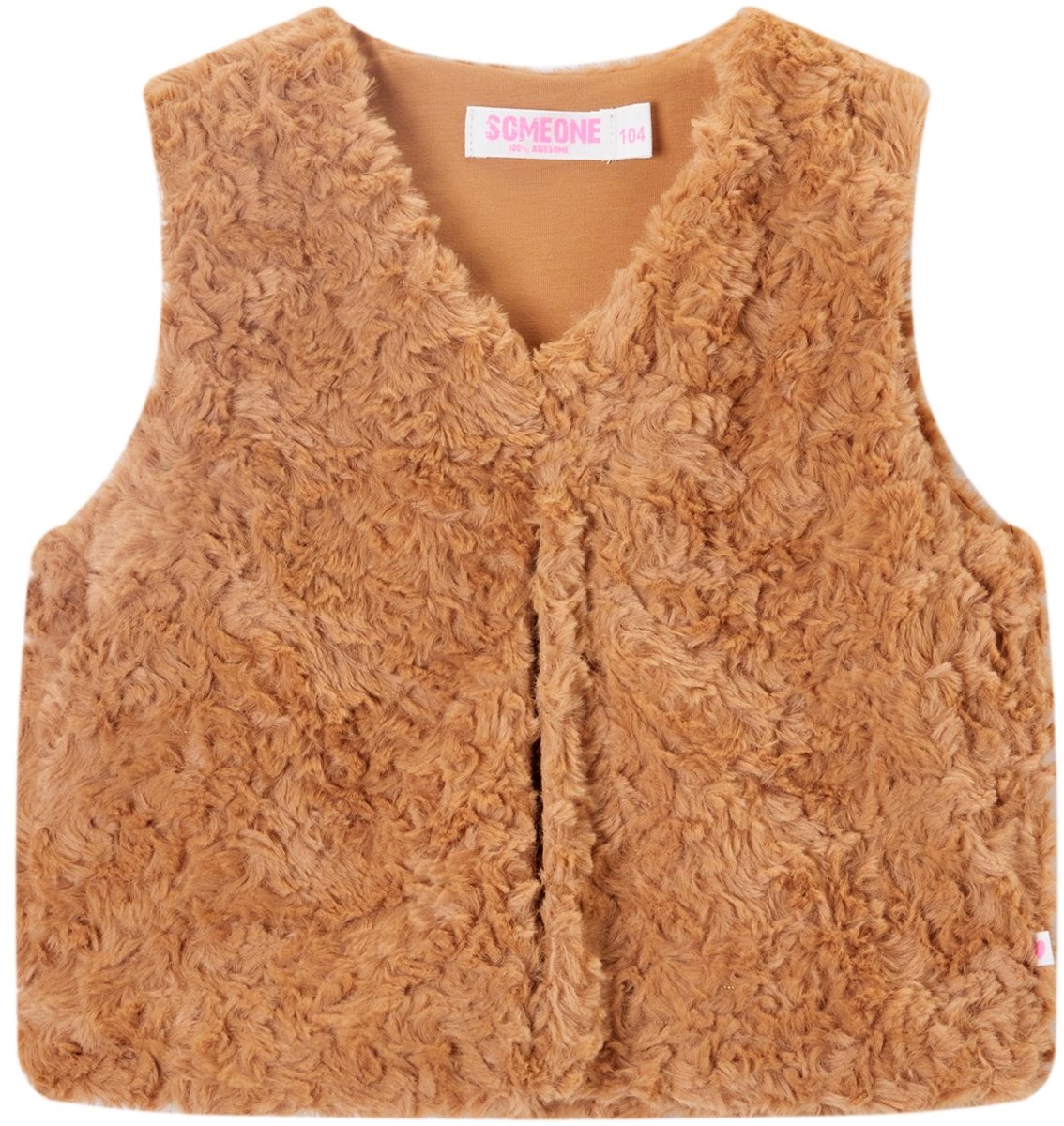 Someone YARA-SG-13-M Meisjes Gilet - LIGHT COGNAC