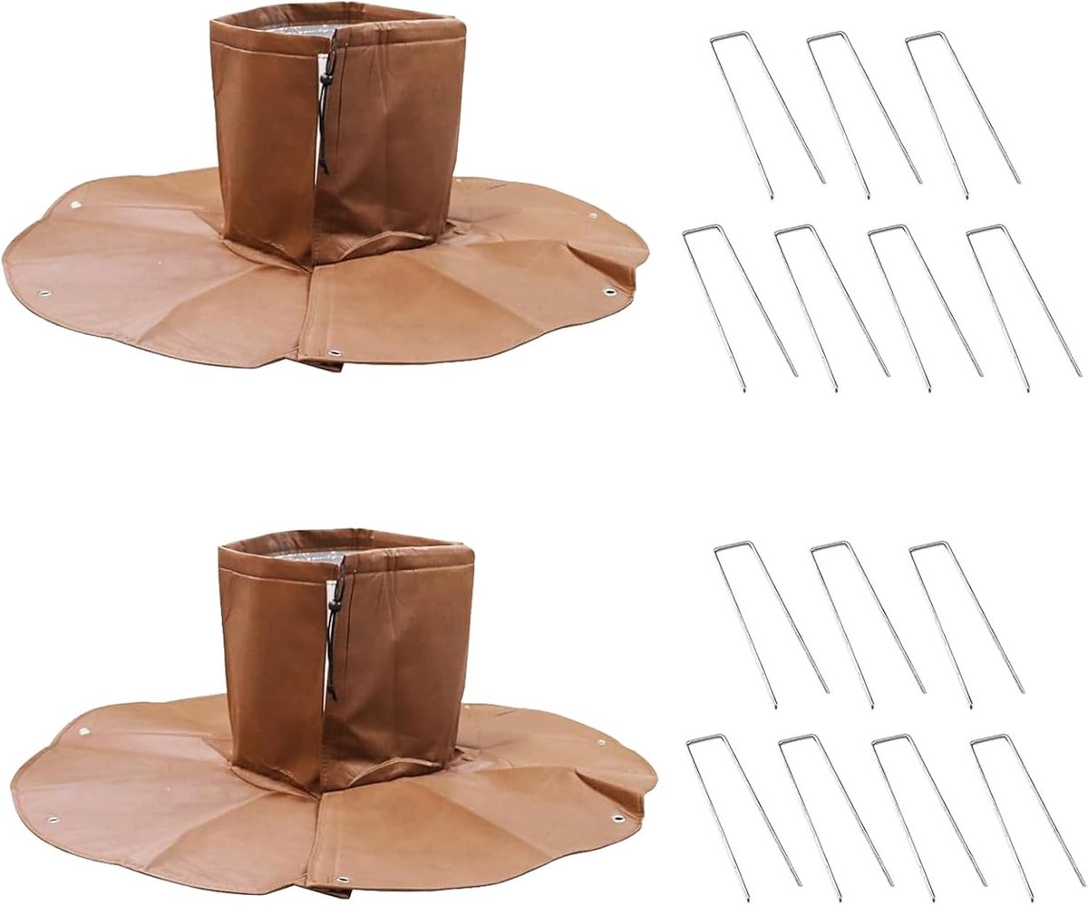 Set van 4 thermische potbeschermers voor planten, winterbescherming tegen vorst en vocht, 2 maten 50 x 45 cm + 70 x 65 cm, ideaal voor bloempotten en tuinplanten