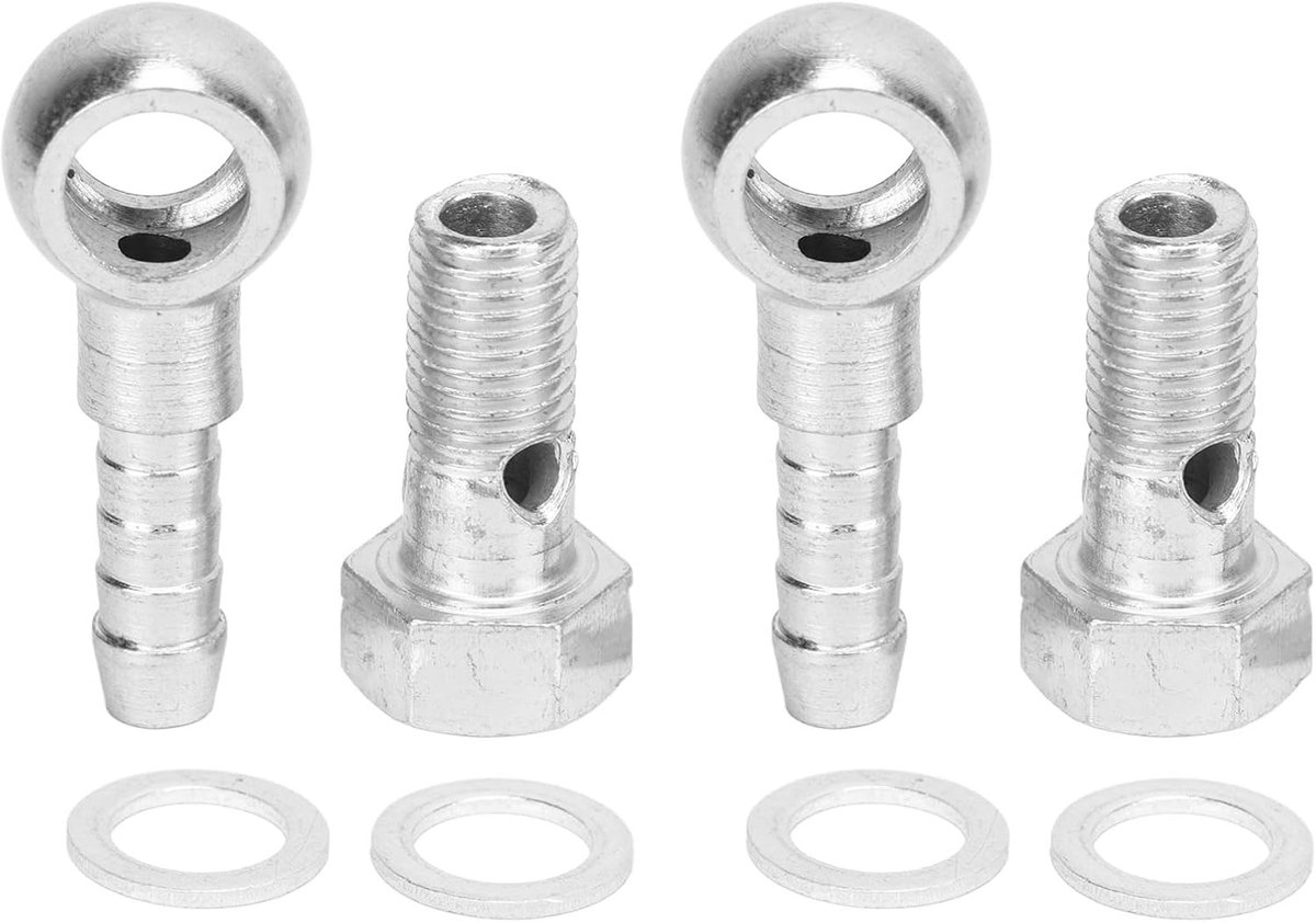 M8 Banjo Bolt voor Turbocharger en Remleidingen - RVS Fittingen en Adapters voor 4 tot 5 mm Brandstof- en Olie Slangen