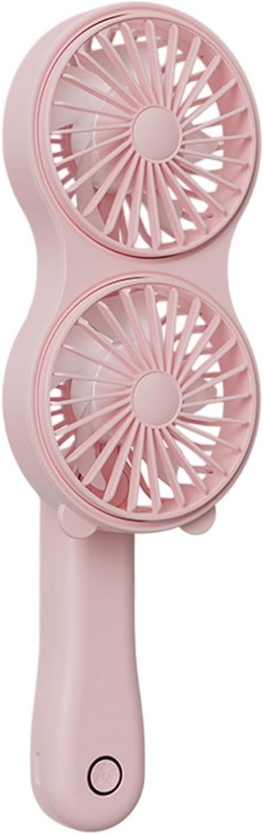 Persoonlijke Ventilator - Draagbare Koeler - Buitenactiviteiten - Dubbele Kop - 155 cm - Roze