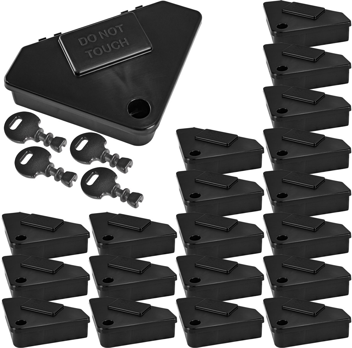 20x Muizenval Muizen Tuinhoek Muizenval Aasdoos Aasdoos Aasstation voor muizengif Maeuse Muisaasdoos Gifaas Vole Repel Key Petigi