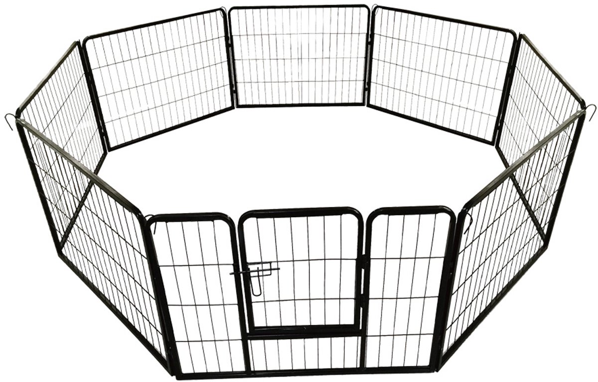 petigi Puppyren XL, 8-delig, Paneelafmetingen: 60 x 80 cm, Gepoedercoat staal, Puppyverblijf, Ren voor honden, konijnen, cavia's en katten, Onderhoudsvriendelijk