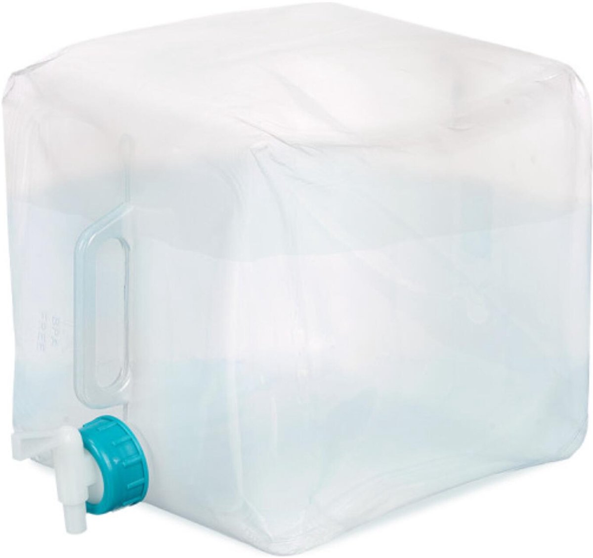 Leknes watertank opvouwbaar - 10L - met kraan - kunststof - jerrycan met kraan - camping/picknick waterreservoir