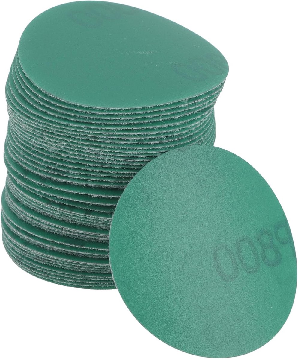 Schuurschijven 2 inch 800 korrel voor auto | Slijtvast klittenband schuurpapier groen | 50 stuks voor perfect afwerken