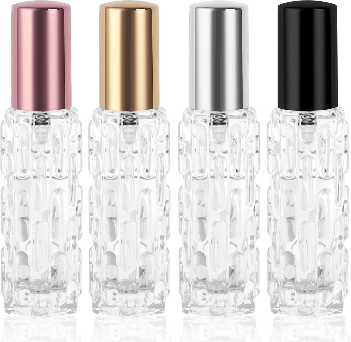 Vulbare parfumatomiser 10 ml - Set van 4 kleuren - Ideaal voor reizen, decanteren en mini parfumflessen