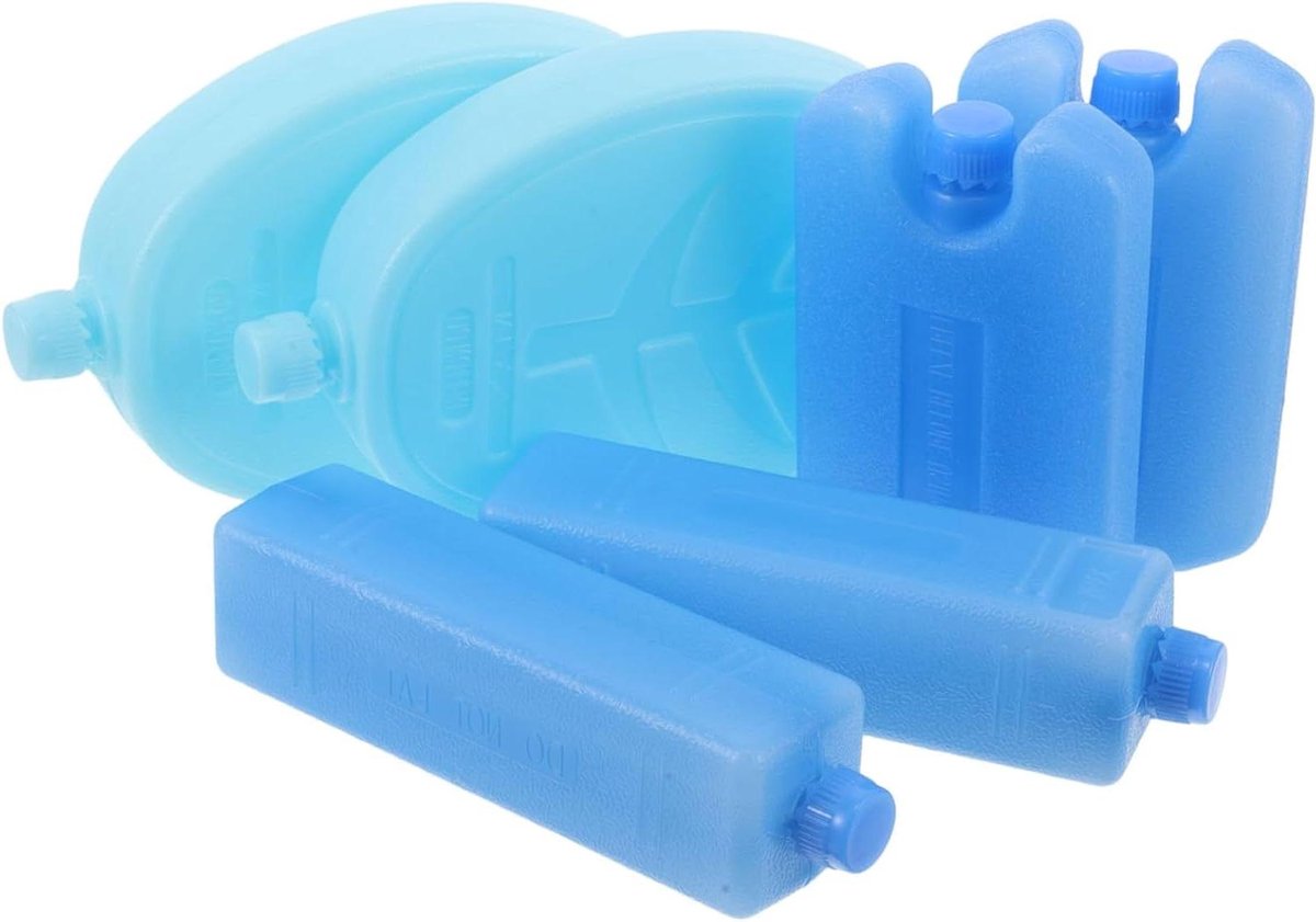 Koeltas Ijs Elementen - Vriesblokken Koelbox - Voedsel Transport - Herbruikbaar Compact - 6 stuks - Diverse kleuren