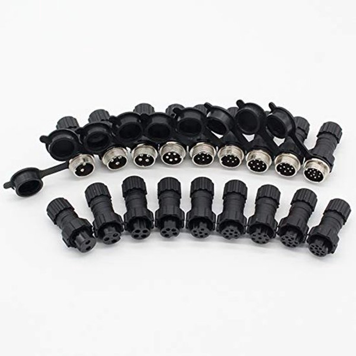 POWERTOOL Waterdichte luchtvaartconnector, 5 set luchtvaartconnector voor medische apparatuur, audio/video, communicatie, auto (4 pins)