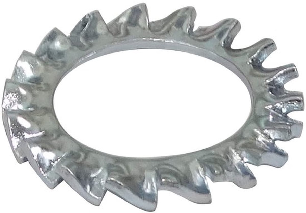 C44528 - 10 Stuks Externe Tandvergrendelring - M16 - Geplateerd Staal