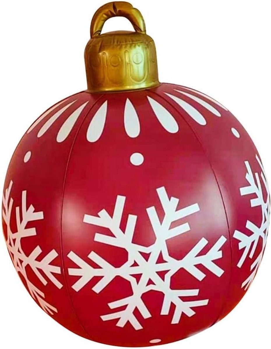 Grote Opblaasbare Kerstballen van 60 cm voor Tuinversiering, Ideaal voor Feestdagen en Buitendecoratie