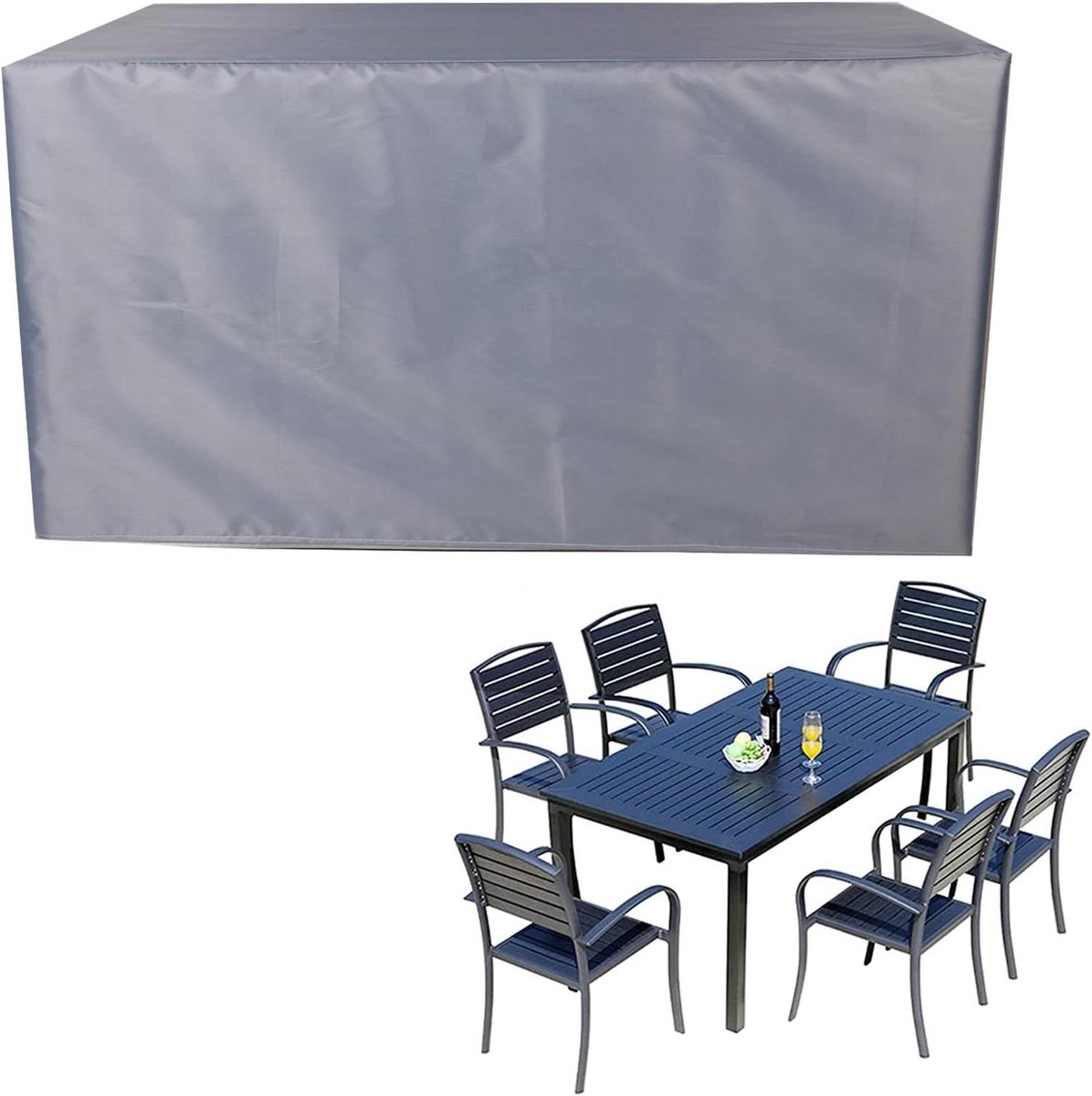 Terrastafelhoes - Tuinmeubelhoes - Meubels Beschermen - Heavy Duty Oxford - Grote Afmetingen - Zwart