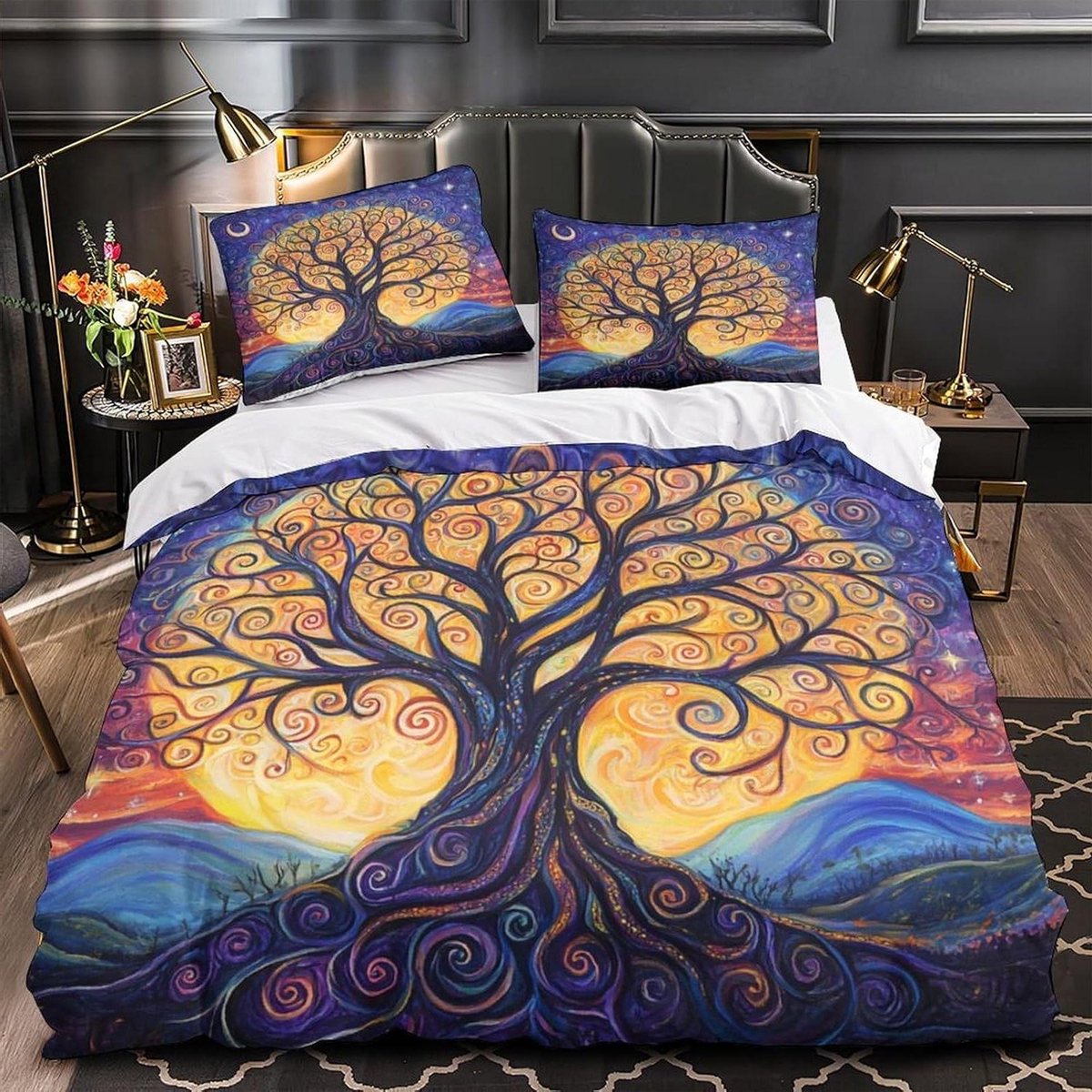 Dekbedovertrek Set - Beddengoed - Slaapkamer Decoratie - 3D Print Effect - Super King - St