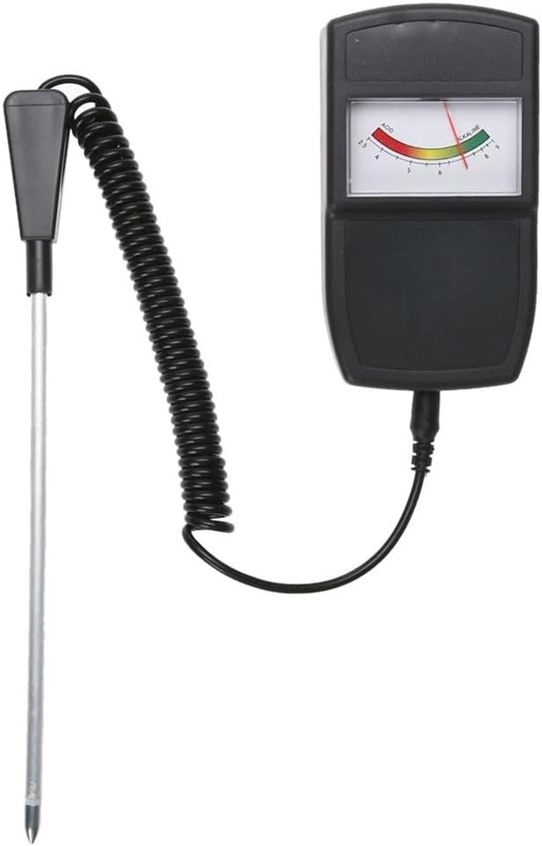Professionele pH Tester voor Bodem, pH Meter met Elastische Spiralen voor Tuin en Landbouw Experimenten