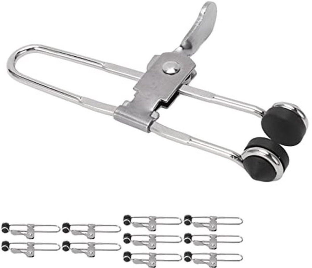 Verlaagd Plafond Tegel Grip Klemmen 10 Stuks Hefboom Actie Raster Klem Roestvrij Staal Multifunctionele Roest Proof Tegel Montage Clips Hardwareclampvise