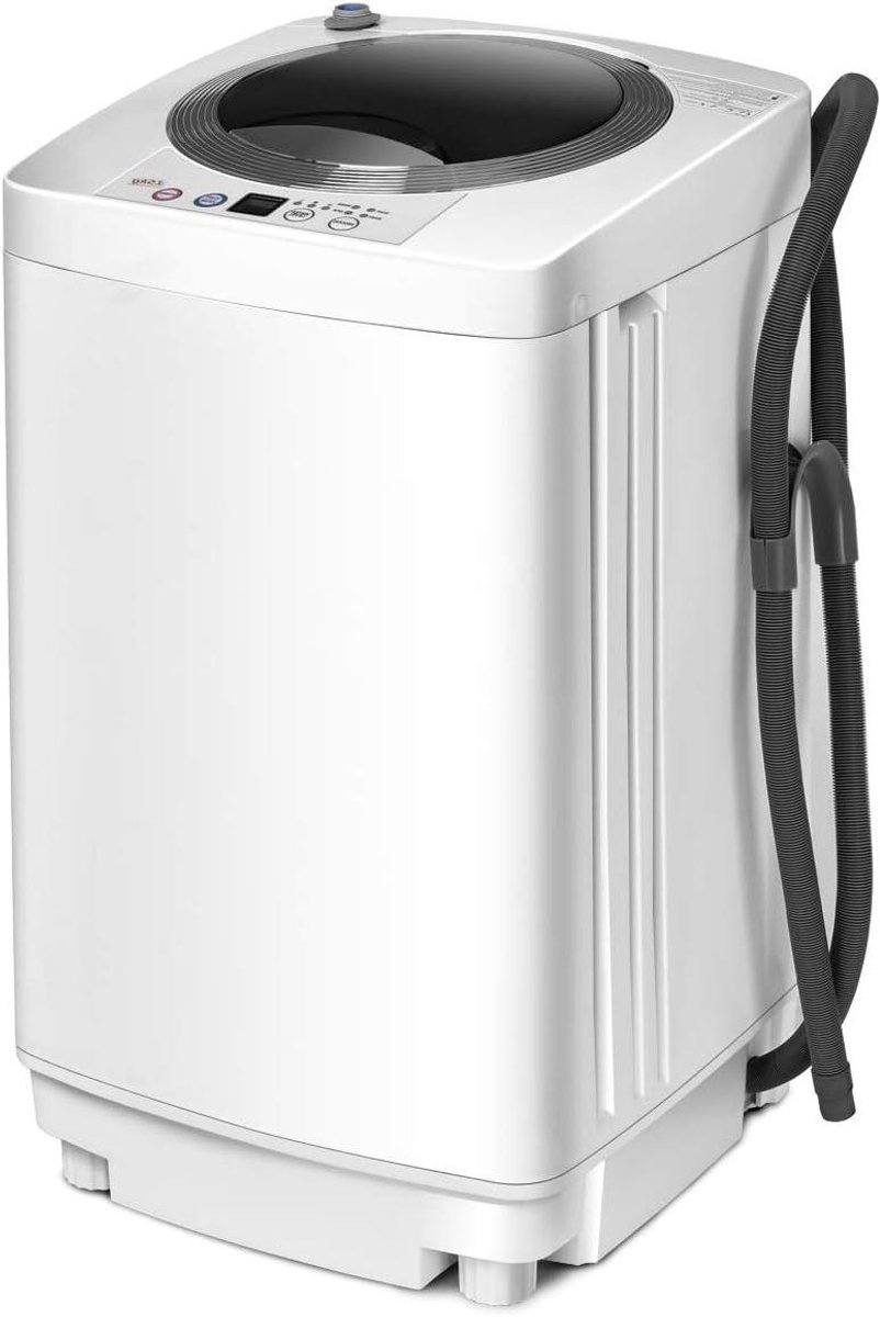 Volautomatische Wasmachine Mini Wasmachine Kleine Ruimtes Wassen Met Ingebouwde Pomp 3.5 kg Capaciteit Wit