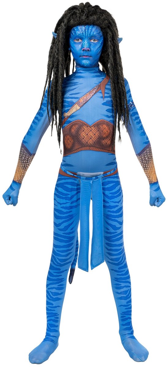 Blauw stammenkrijer kostuum voor jongens