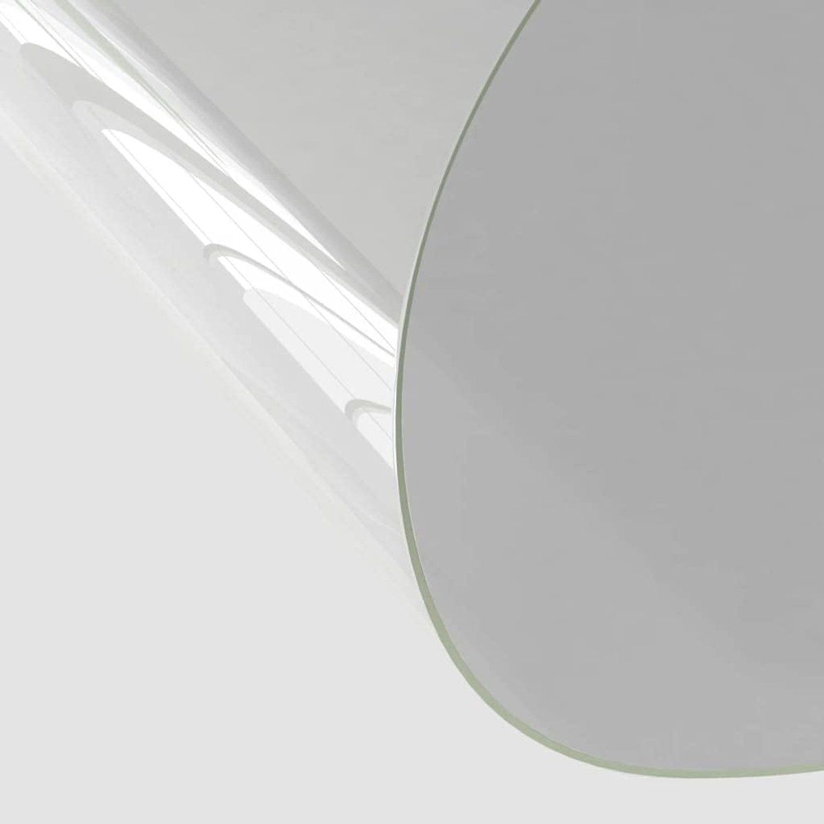 Tafelbeschermer PVC - Tafelzeil Rond - Meubels Beschermen - Waterdicht en Vlekbestendig - Ø 110 cm - Transparant