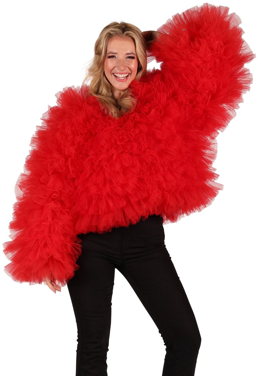 Tule jasje Party Bird rood