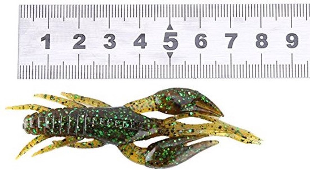 Crayfish Visaas Soft Bait - Realistisch - Snel Zinkend - Sauce Groen - 1#