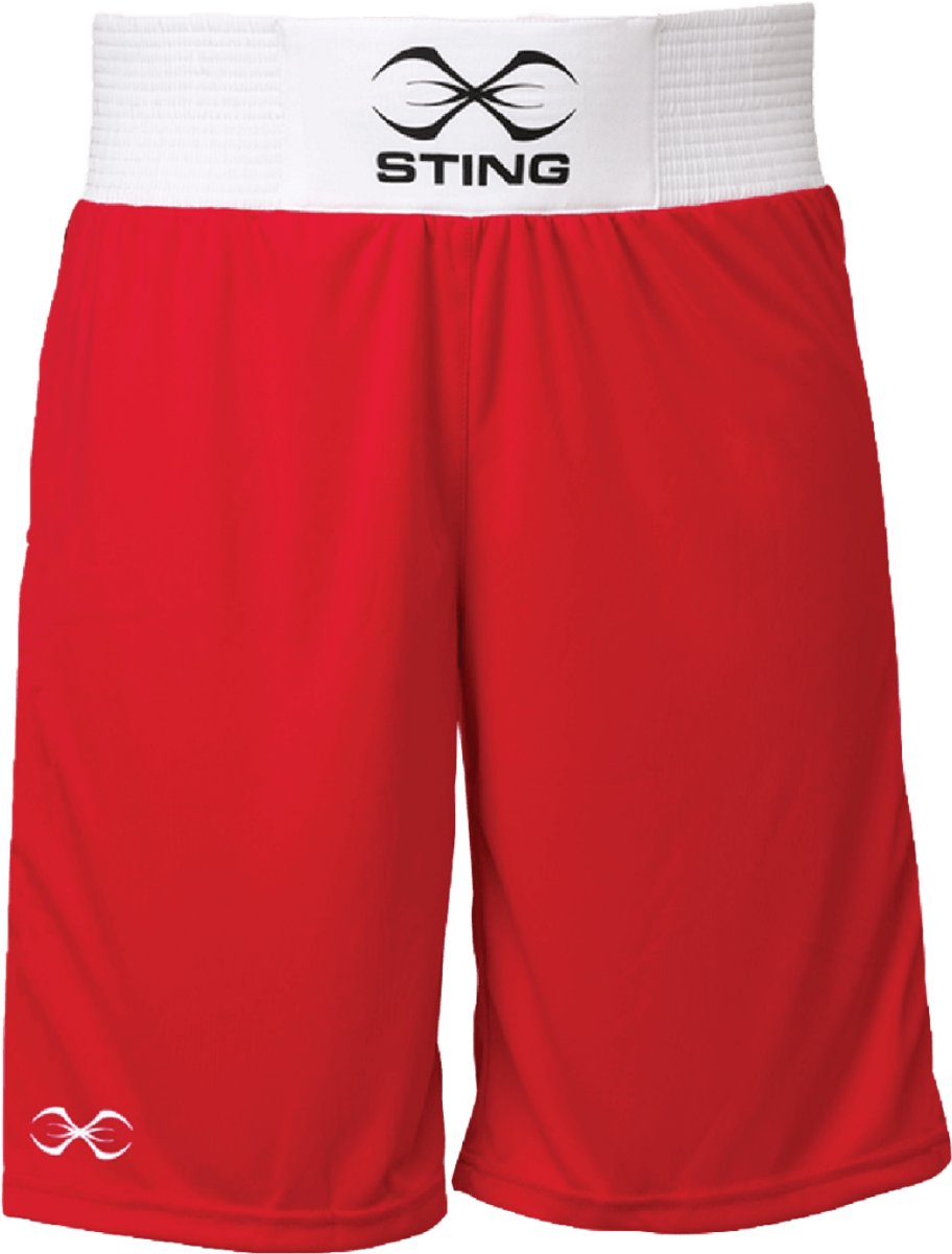 STING Boksshort Unisex wedstrijd | Zwart (Maat: L)