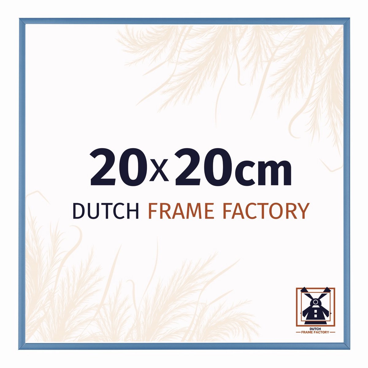 Fotolijst 20x20 cm - Aluminium - Staal Blauw - Kampen