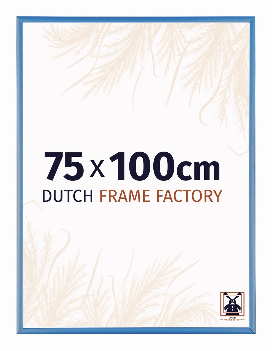 Fotolijst 75x100 cm - Aluminium - Staal Blauw - Kampen
