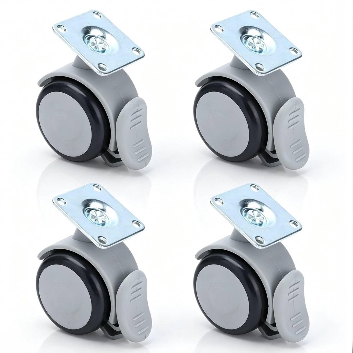 Zwenkwiel 50 mm met rubberen rem voor soepele bediening van utility voertuigen en barbecue grill accessoires