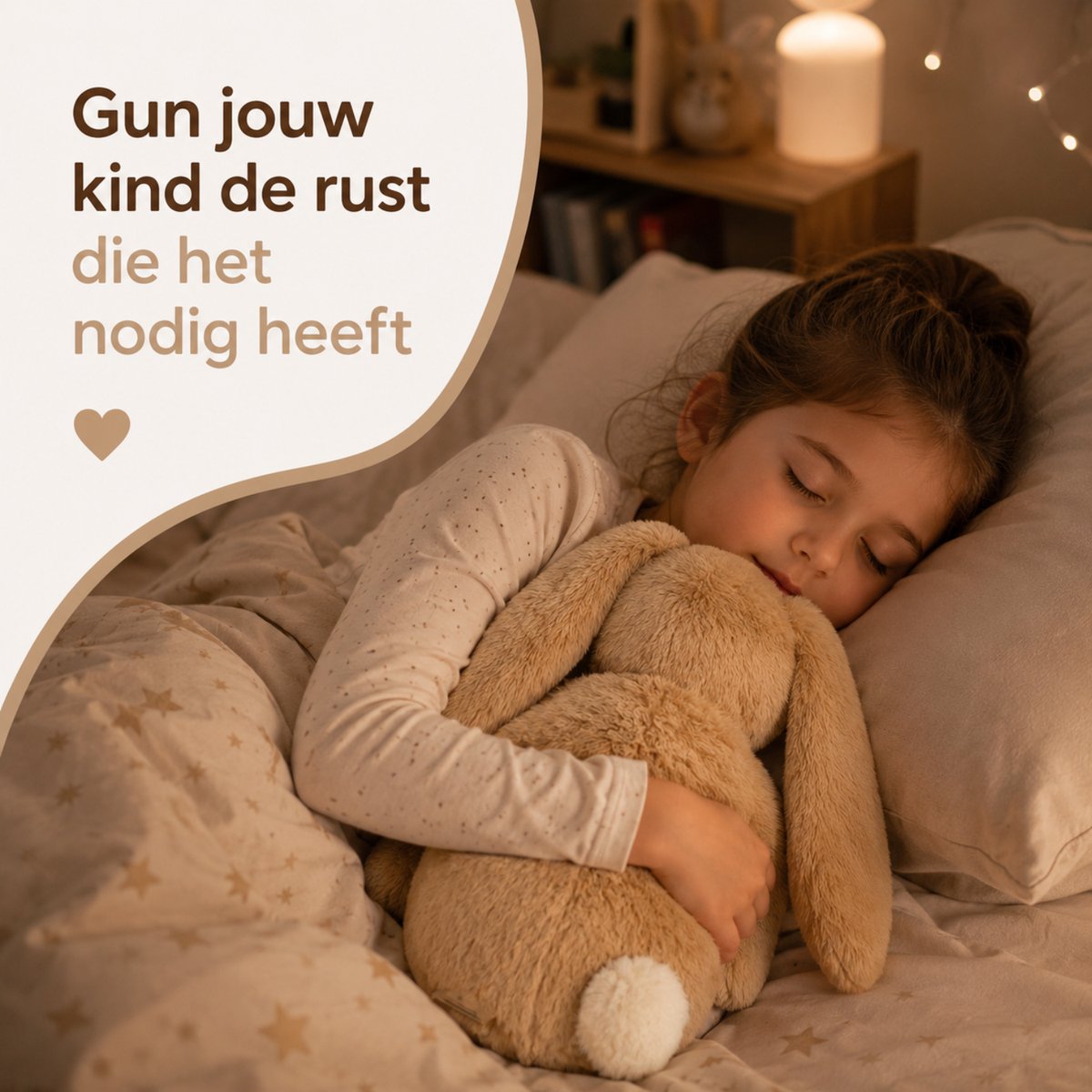 Verzwaringsknuffel 2Kg - Verzwaarde Knuffel - Coco Konijn - Weighted Stuffed Animal - Sensorisch Speelgoed - Voor Kinderen En Volwassenen - Bruin - Met Canvas Opbergtas — afbeelding 9