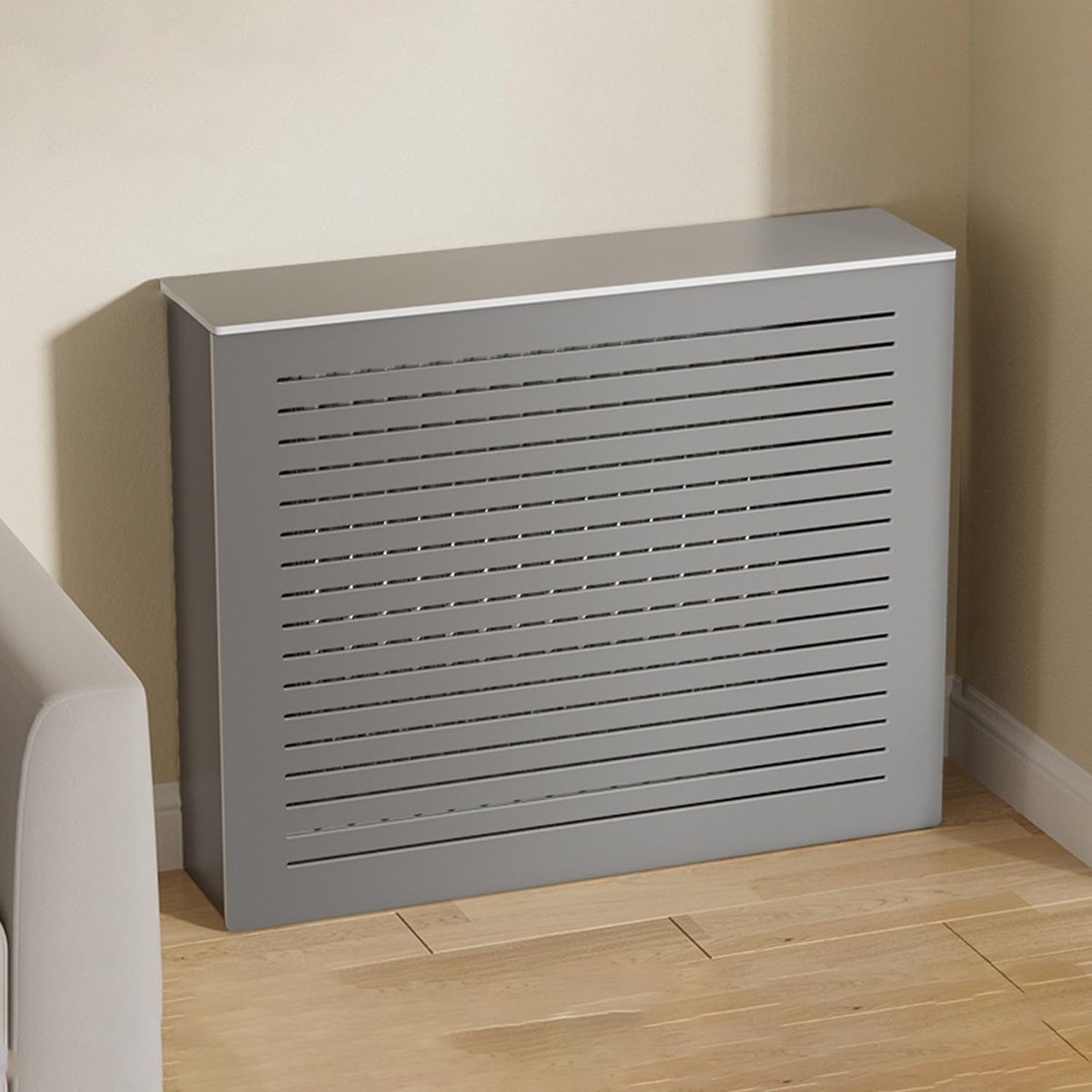 Verwarmingskast Cover - Radiator Omkasting - Ruimte Decoratie - Effectieve Warmtecirculatie - 70x60x25cm - Wit