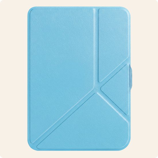 Hoesje Geschikt voor Kobo Nia Hoes Book Case Trifold - Hoes Geschikt voor Kobo Nia Hoesje Book Cover - Lichtblauw van Hoesje  — afbeelding 4