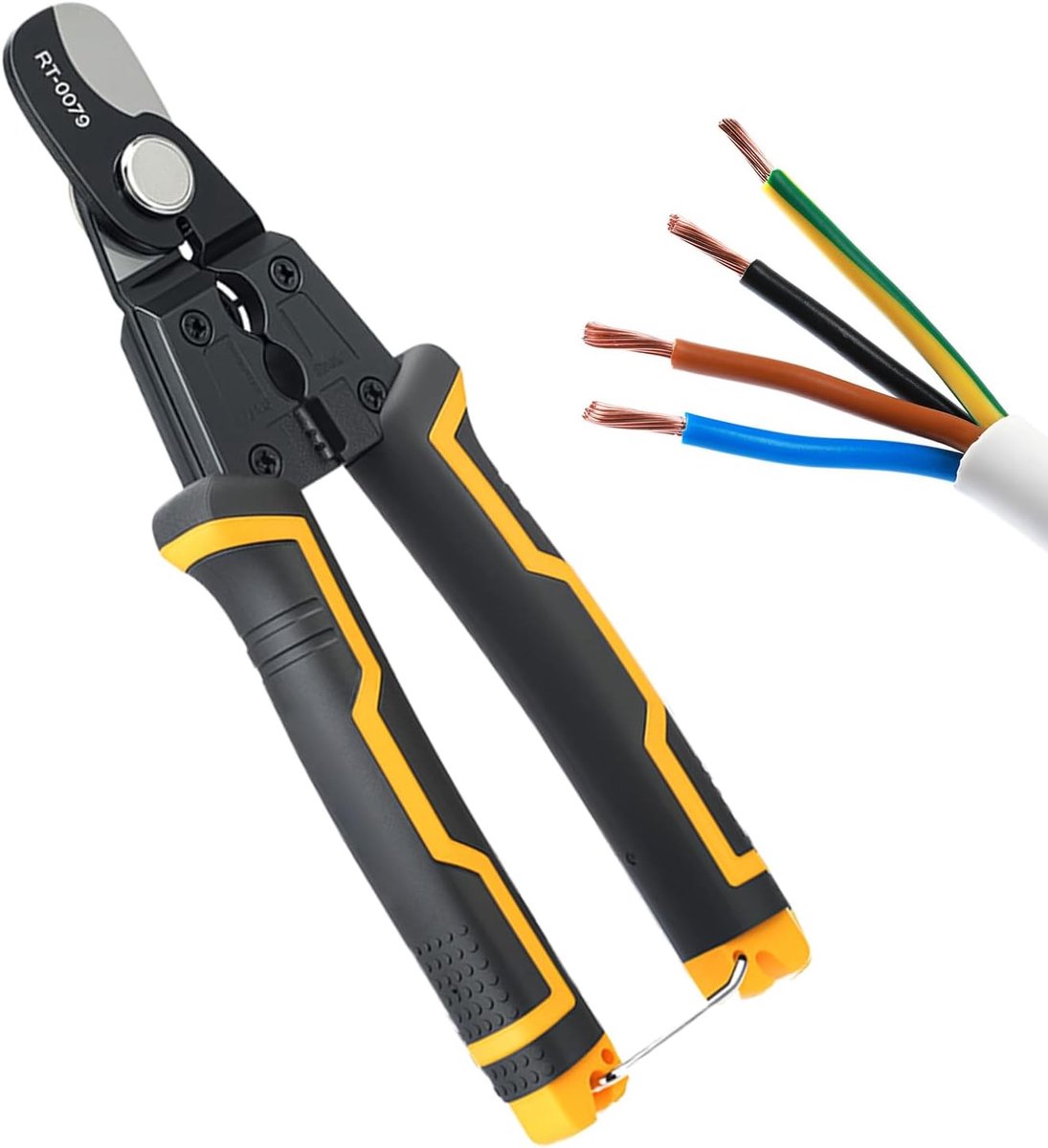 Elektrische kabelstripper - Precisietang - Draad bewerken - Veiligheidssluiting - 18.2 cm - Zwart
