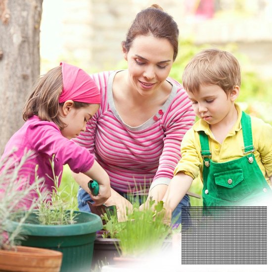5 stuks-Rechthoekig bloempotma-Planten Mesh Pads-Bloempotrooster-Bloempot Gaas Pakking-plastic bloempot gat gaasmat-Drainage rooster planten-gaas tuinmat-Voorkomt Bodem Lekkage-20x30cm van Merkloos	 — afbeelding 3