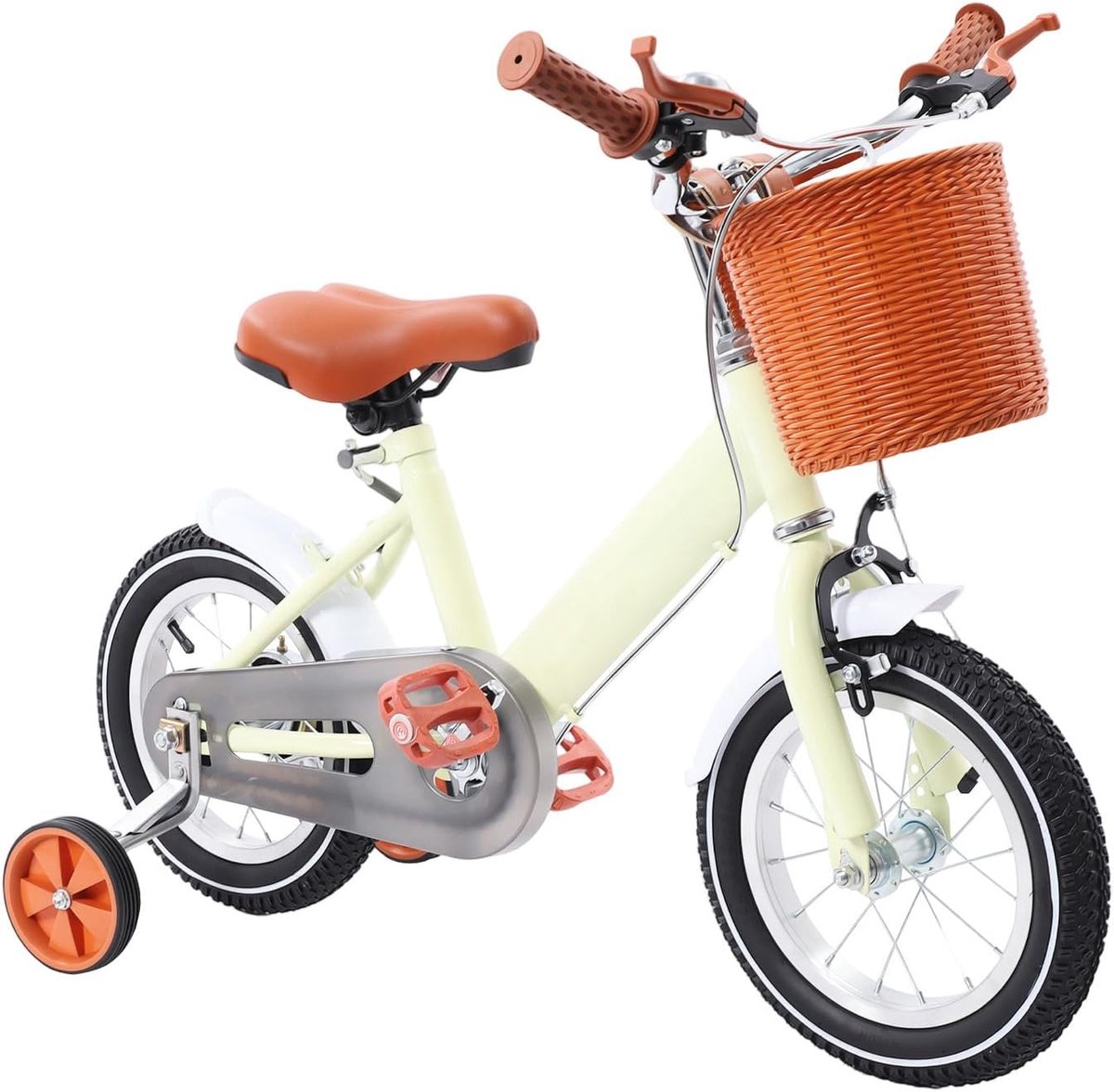 Kinderfiets Loopfiets Leren Fietsen Stevige Staalconstructie 12 Inch Geel