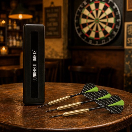 Longfield Darts Dartpijlen - setje 9x stuks - 21 grams - messing/staal/pvc - darten - pijltjes - Kinderen/volwassenen van Longfield Darts — afbeelding 5