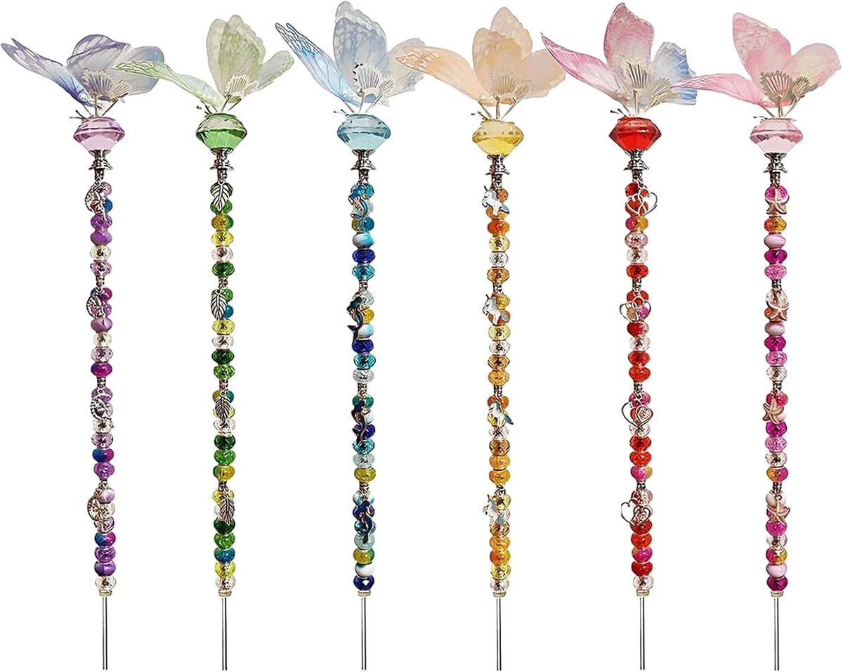 Kralen Tuinstekers - Decoratie Set - Tuin Versieren - Compleet Knutselpakket - 10 x 10 cm - Multicolor