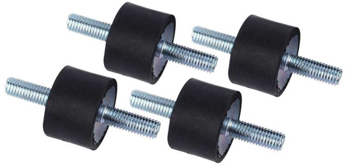Anti-vibratie houders voor rubber isolatie, 30 x 20 mm, 4 stuks, trillingdempers, zwart