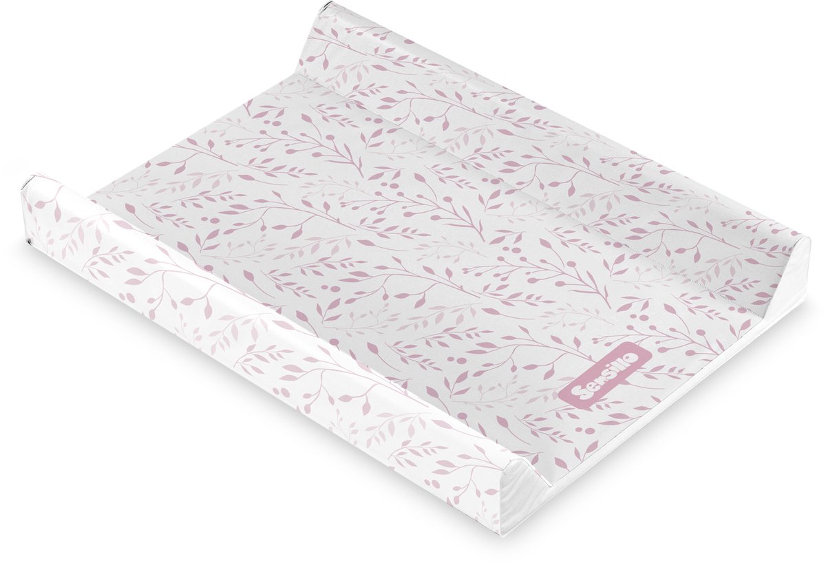 SENSILLO aankleedkussen voor commode roze blad - Aankleedoplegger
