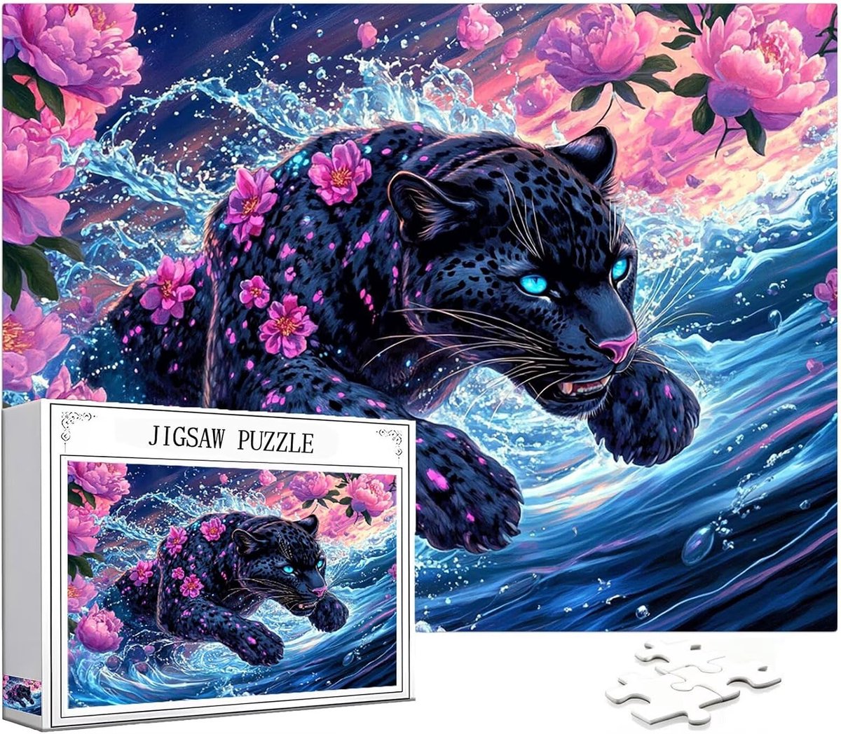 Legpuzzel Luipaardbloem - Bloempuzzel Volwassenen - Ontspanning en intelligentie - Uniek gesneden stukjes - 75 x 50 cm - Multicolor