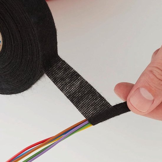 TESA- textieltape - linnentape - 51608 L.25mtr x B.19mm Zwart van Tesa — afbeelding 2
