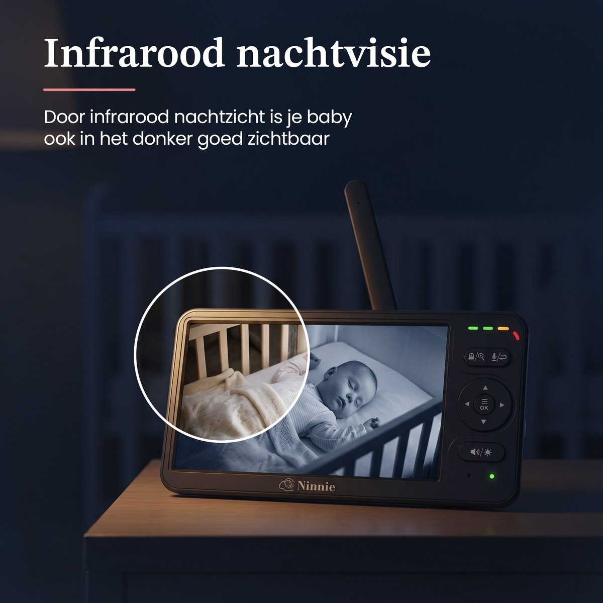 Ninnie Babyfoon met Camera - 6 Inch Scherm - 4000mAh Accu thumbnail 4