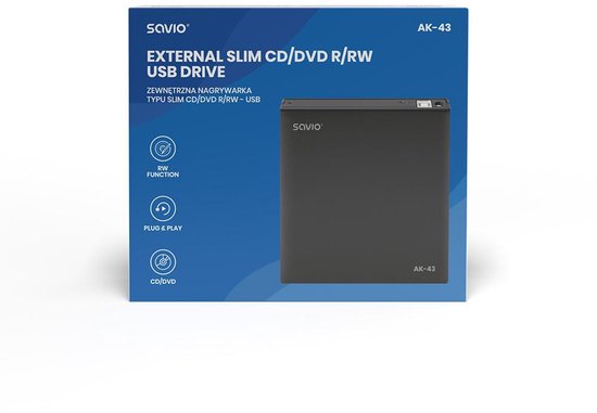 Napęd SAVIO AK-43 SLIM Czarny van Savio — afbeelding 2