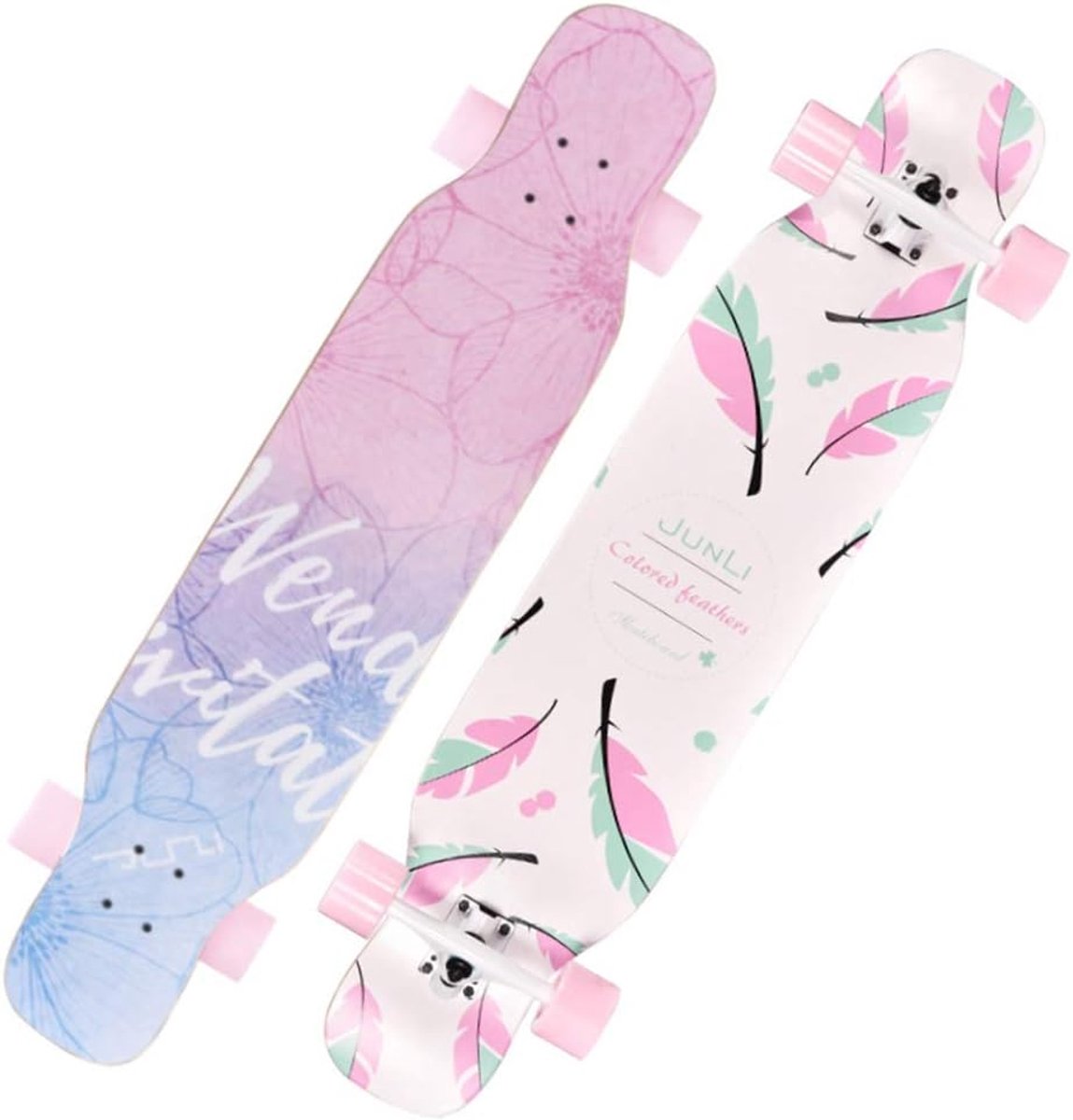 Longboard Skateboard Dansbord Streetboard Street Racing 8 Lagen Esdoorn 23.5x108cm Kleur A