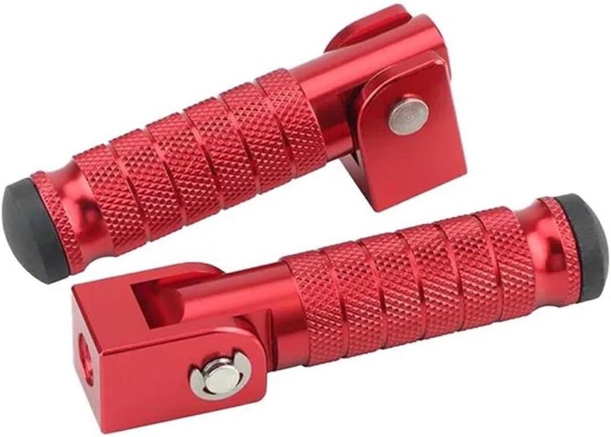 Voetsteunen Motorfiets - Gevouwen Pedalen - Verbeterde Grip - Antislip Oppervlak - 1 Paar - Zwart