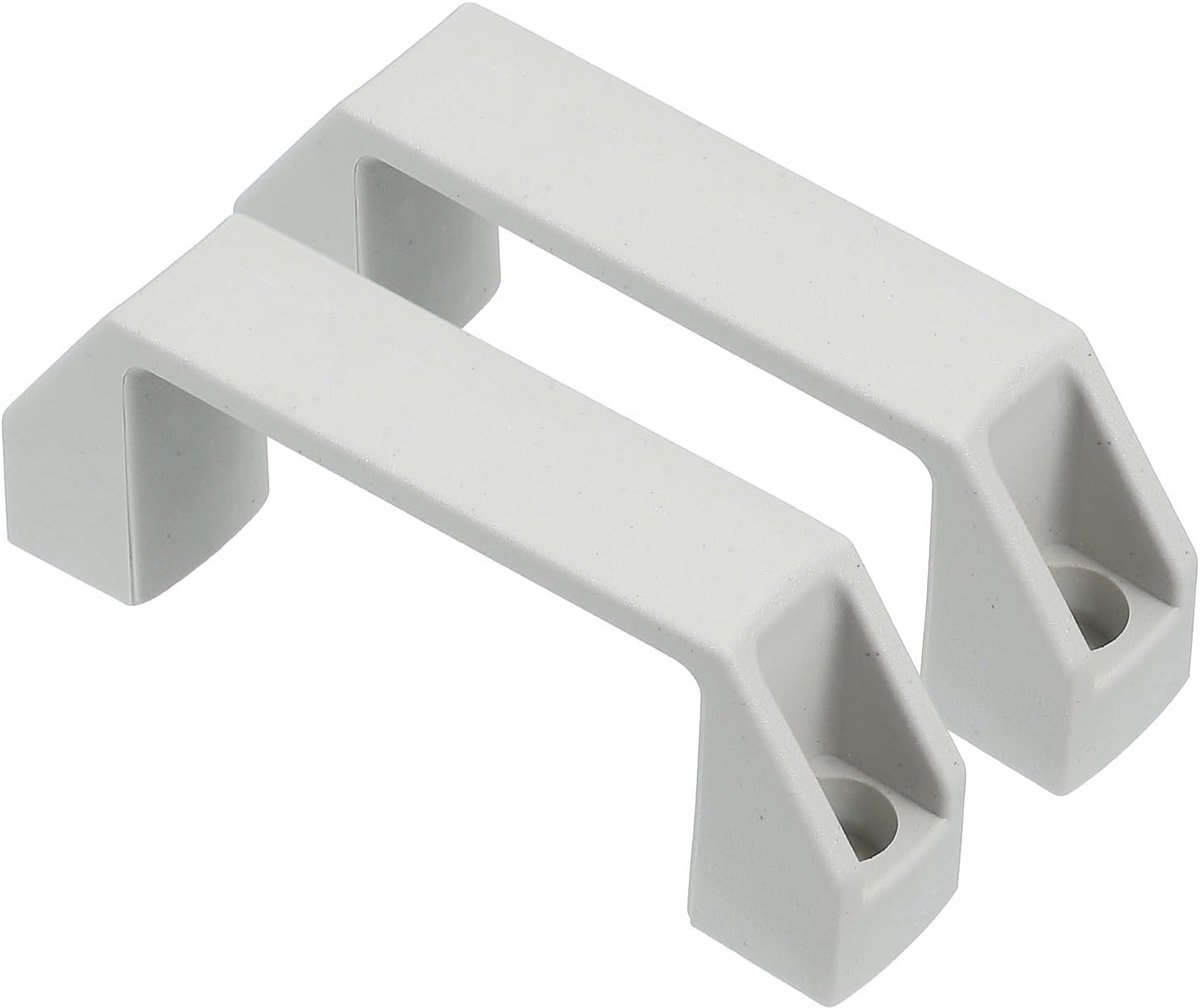 Plastic Trekhandgrepen 90mm Gatafstand - 2 Stuks Vierkante Ladehandvatten voor Keuken, Meubilair en Koffers, Grijs